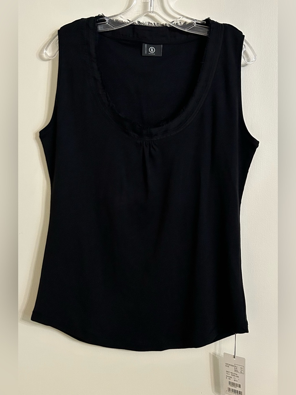 Bogner Black Scoop Neck Tank Top